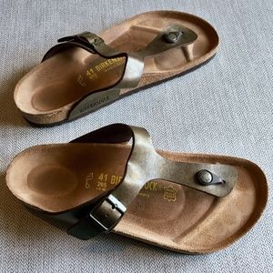 Birkenstock Metallic Gizeh Thong Sandals - Size 11